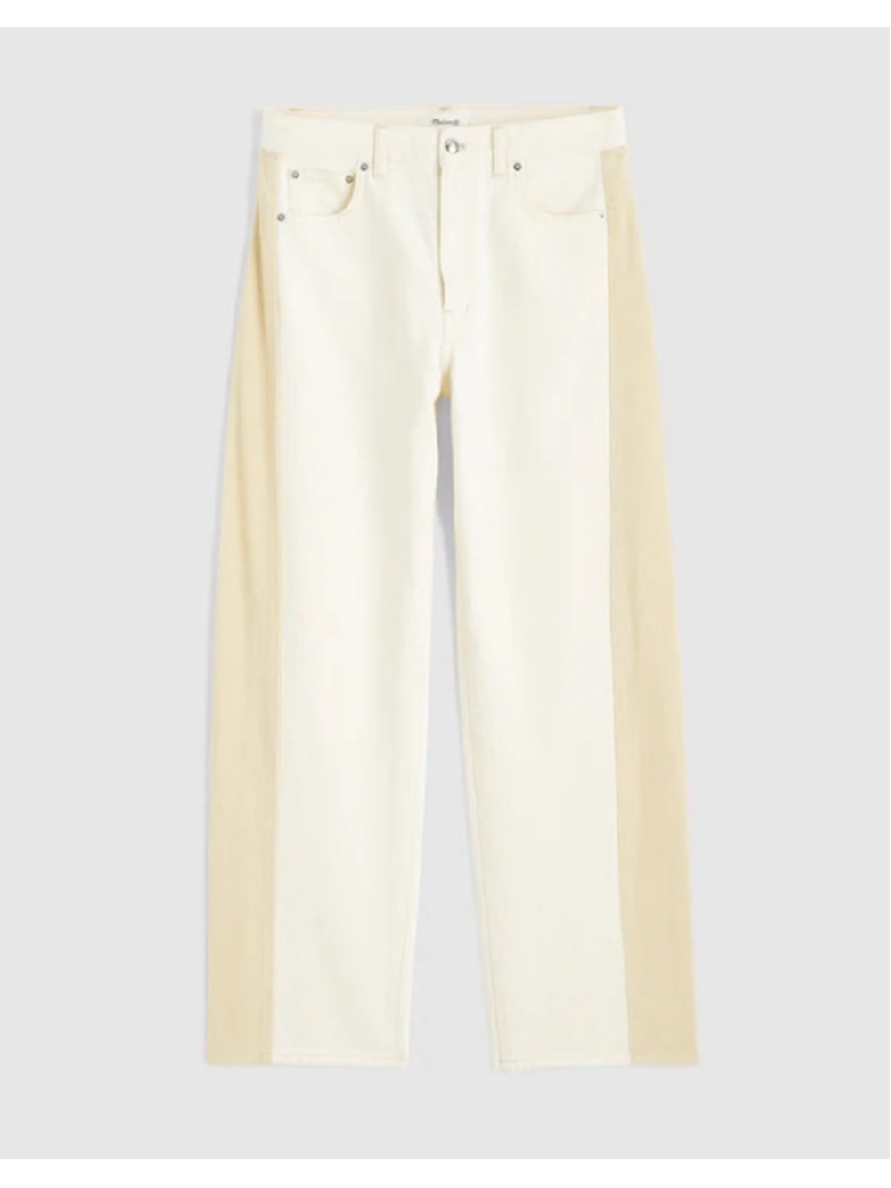 NWT Madewell Pierced Barrel Leg Jeans with Corduroy size 29 in vintage canvas